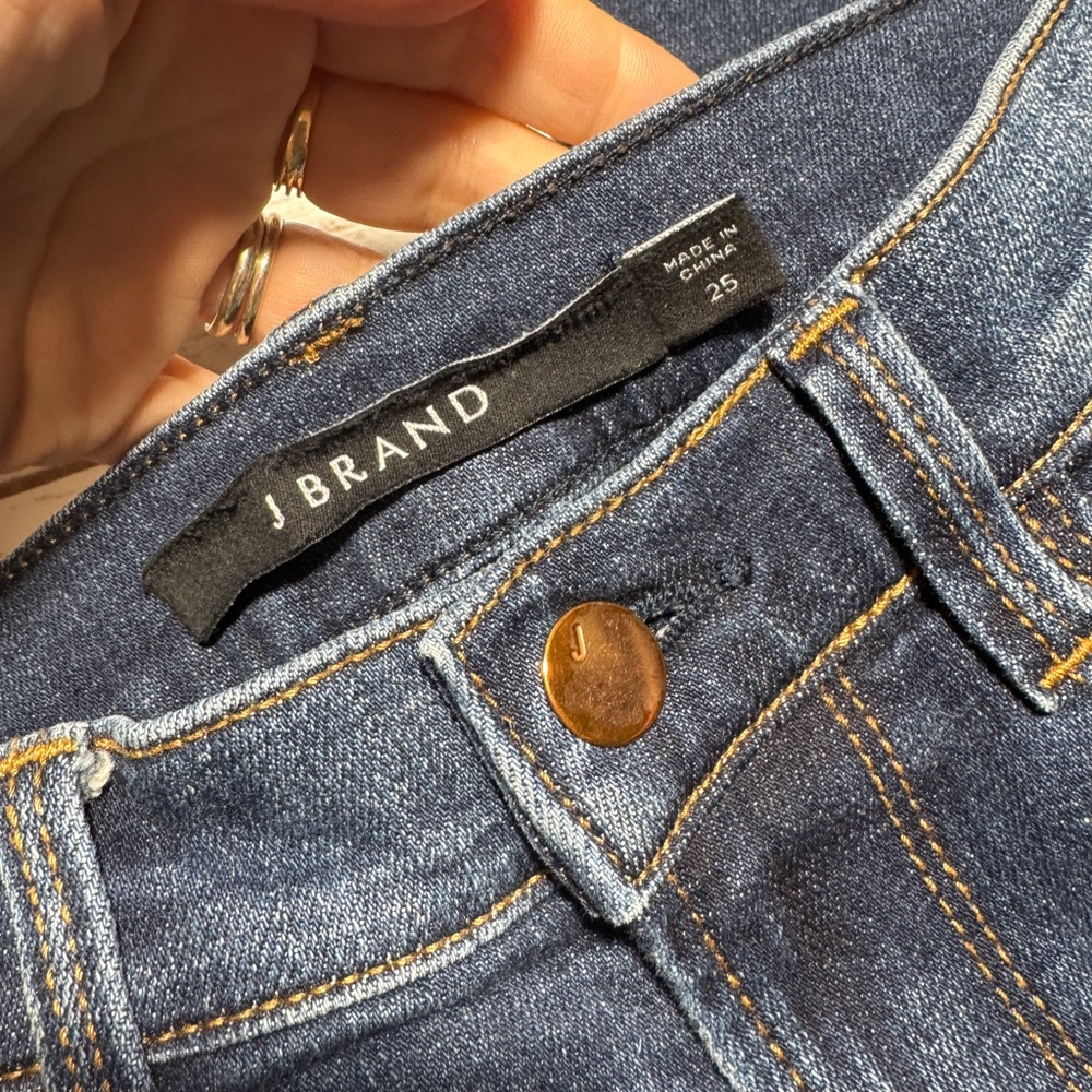 J Brand Jeans 25 Selena Raw Released Hem Kick Flare Mid Rise Stretch Crop Capri - Picture 7 of 9
